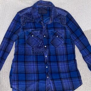Affliction Flannel Long Sleeve Top:)